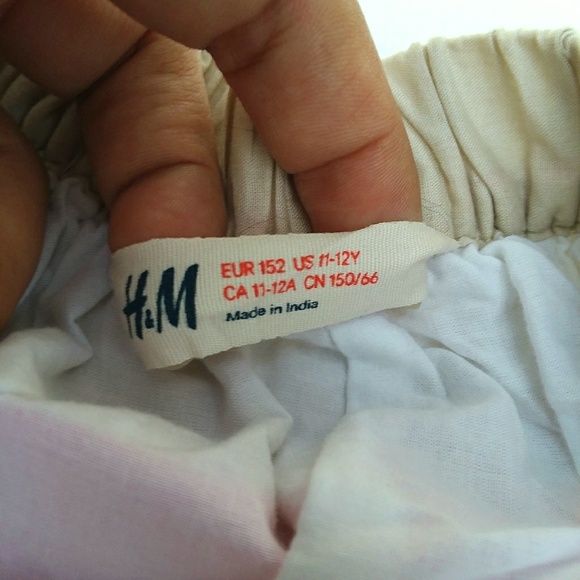 H&M pink and cream striped girls skirt 11/12 - Picture 2 of 4